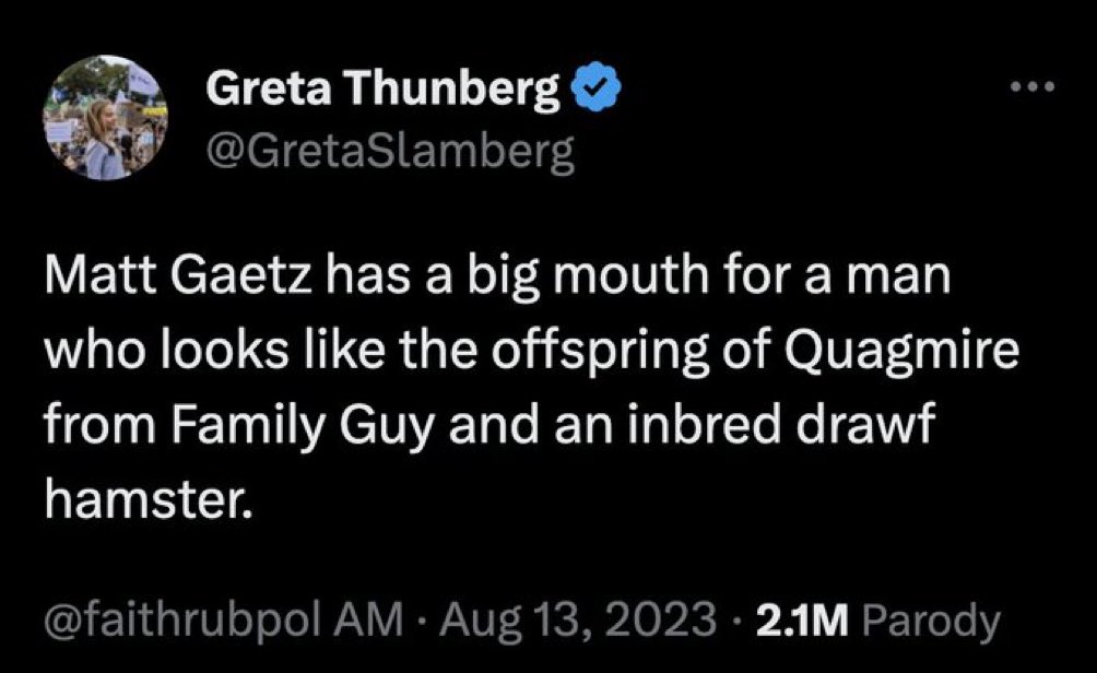 Greta knows how to roast sex traffickers.