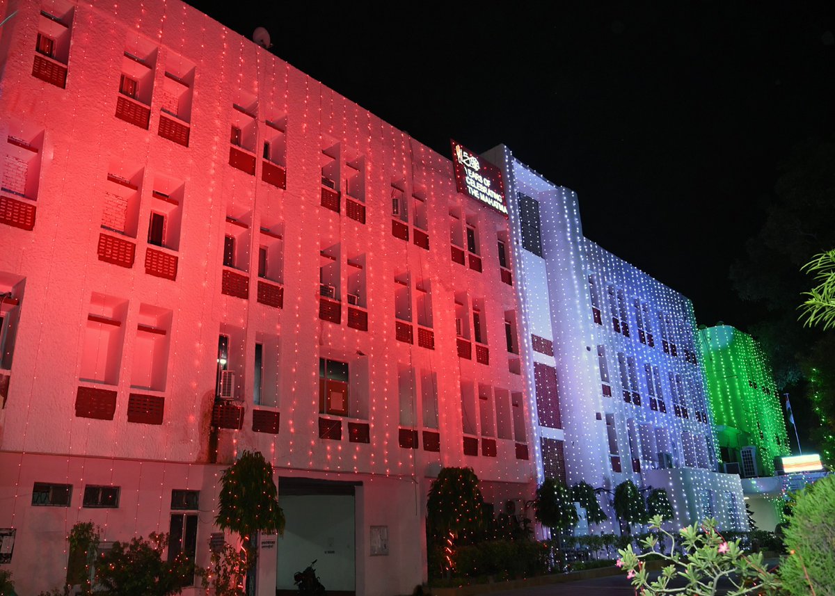 COREDGMPR's tweet photo. Delving into the patroitic spirit, Central Organisation for Railway Electrification Headquarters decked up in tricolours on the eve of 77th Independence day https://t.co/WuuQzsHlVe