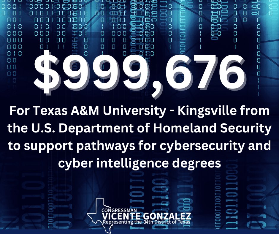 As our world grows more connected and we move towards a digital economy, education in information technology, security, and intelligence must be a top priority. Proud to announce a grant of $999,676 for @javelinanation!