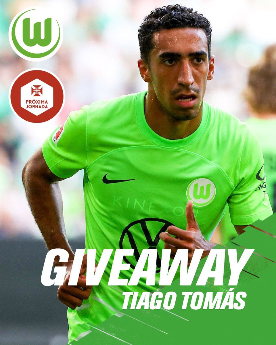 🚨Tiago Tomás Wolfsburg Giveaway 🇵🇹 

To celebrate the start of the 23/24 Bundesliga season we've partnered with Wolfsburg to giveaway a Tiago Tomás kit! 

How to enter: 

1)Follow <a href="/VfLWolfsburg_EN/">VfL Wolfsburg EN/US 🇬🇧 🇺🇸</a> and <a href="/ProximaJornada1/">Próxima Jornada</a> 
2) Like and Retweet this post!

Boa sorte!