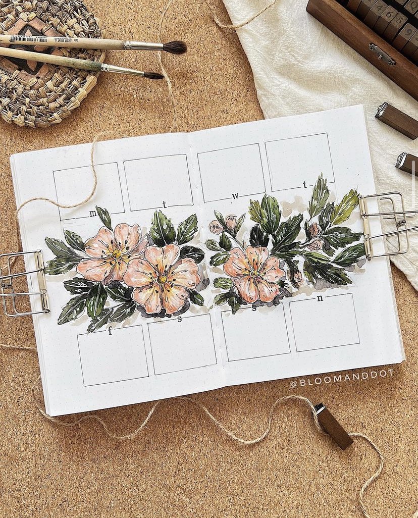 BujoCatalog's tweet photo. Artist Spotlight! @bloomanddot Use #BulletJournalCatalog and tag a friend below for a chance to be featured! ☀️ https://t.co/F8GFsE03aE