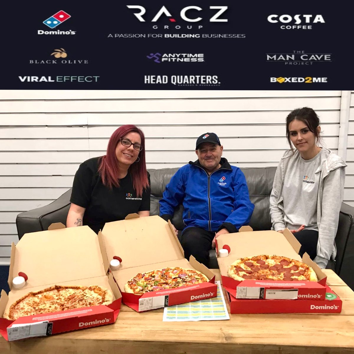 A huge thanks to Domino's/Racz Group for their unwavering support🍕

Their weekly pizza donations for our drop-ins are a real highlight, giving everyone a reason to smile. We're so grateful! 🙌 #ThankYou 

#community #support #thankful #smile #positivity #pizza #donation
