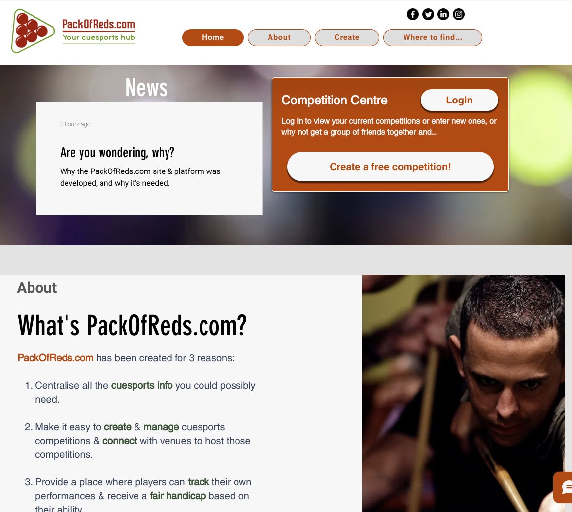 OK so I did a thing. I've created PackOfReds.com, a website & online platform for growing participation levels for #snooker & #pool by making it simple for people to create competitions among their friends & stage them at local venues. Please follow & RT @PackOfRedsCom!