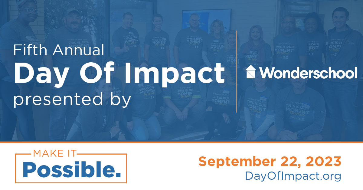 Introducing our 2023 Day of Impact presenting sponsor...@wonderschools! Their unifying approach to child care empowers early educators to build sustainable businesses that meet the unique needs of families nationwide. ➡️ DayOfImpact.org
