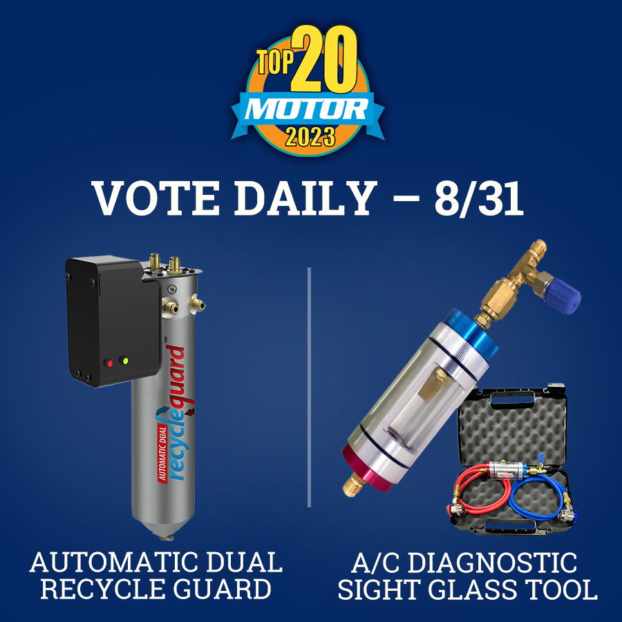 AirSept's tweet image. @MOTORInfoSys TOP 20 voting is in full swing - Please vote for Automatic Dual Recycle Guard that prevents damaging A/C service equipment, and our A/C Diagnostic Sight Glass Tool that  quickly and accurately identify issues. motor.com/top20awards-vo…
#autotechnician #AutoAC