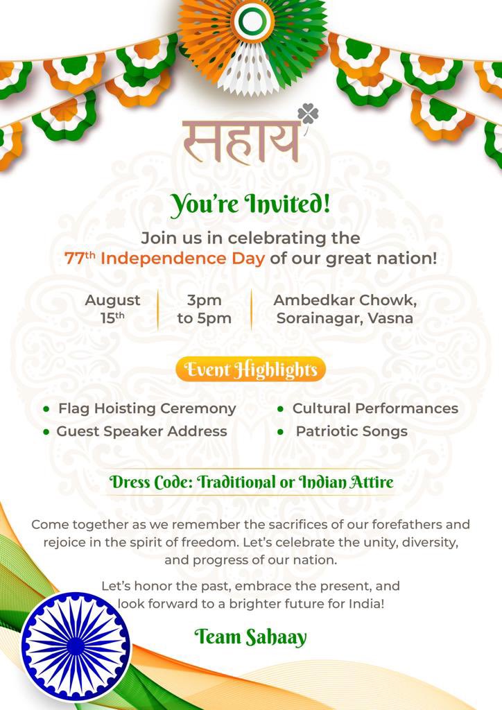 Join us if you can ! #Sahaay

<a href="/devarshi7893/">Devarshi Shah</a>  <a href="/karanghoda/">Karan Ghoda</a>  <a href="/MitraGadhvi/">Khaanabadosh फनकार</a>