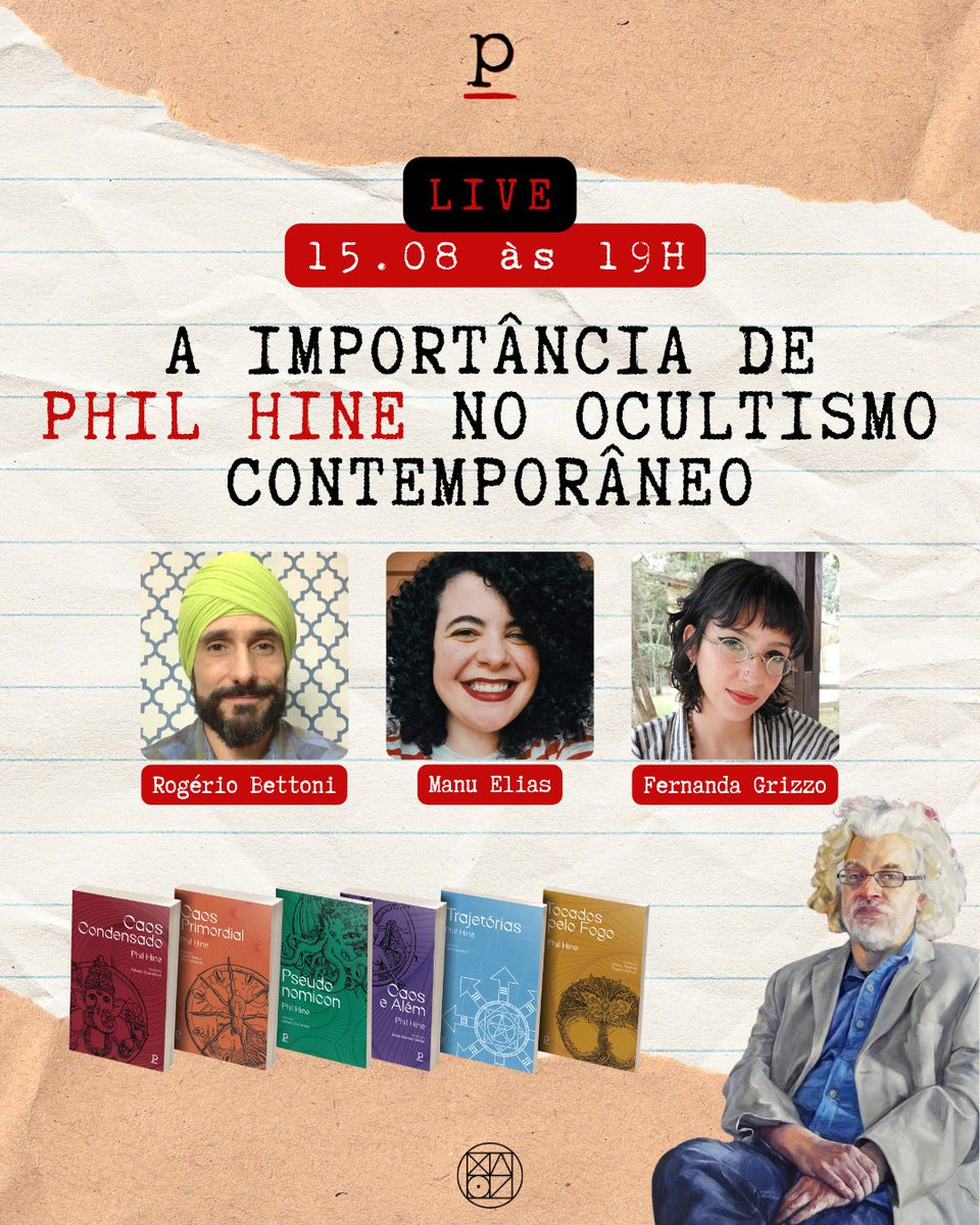 _palimpsestus's tweet photo. Nesta terça-feira, junte-se a nós para uma conversa mágica e enriquecedora! 🌙✨

Teremos três nomes de peso discutindo a importância da obra de Phil Hine: @rbettoni, Manu Elias e Fernanda Grizzo.

🗓️ Ao vivo no YouTube às 19h. Ative as notificações: https://t.co/sVWIOOXulW https://t.co/vqENU6Qtpm