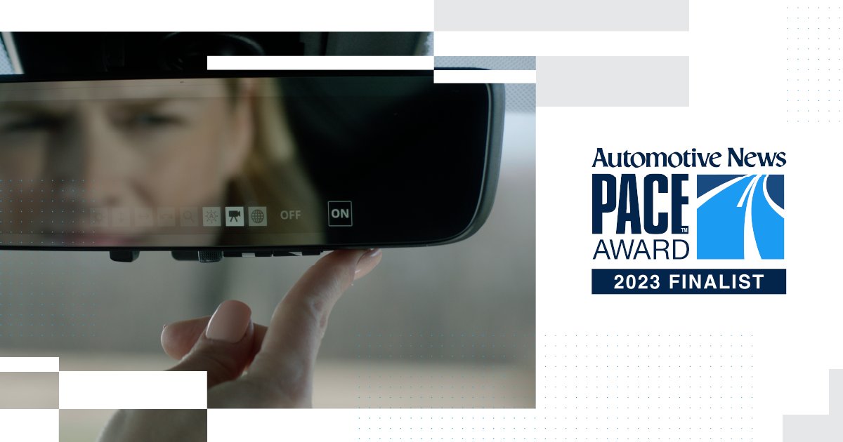 GentexCorp's tweet photo. Gentex is a finalist in the Automotive News PACE Award for its mirror-integrated digital video recorder (DVR)! The DVR can record road scenes captured from the vehicle’s forward and rearward-facing cameras.  #gentex #PACEawards #automotivenews https://t.co/NcsyPF6AU2