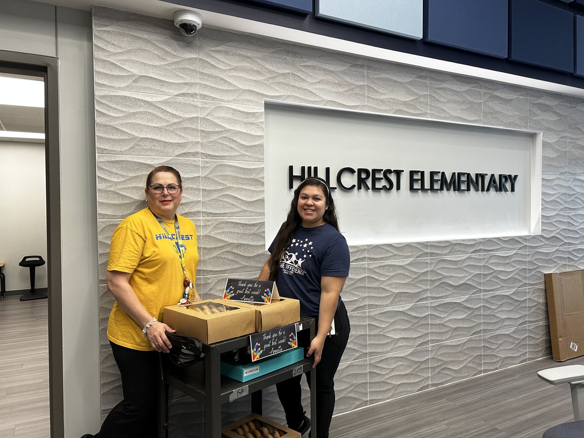 We did it, the first week of school! Thank you so much to are staff and Teachers and a big thank you our #superintendent for our  #dvisddonuts