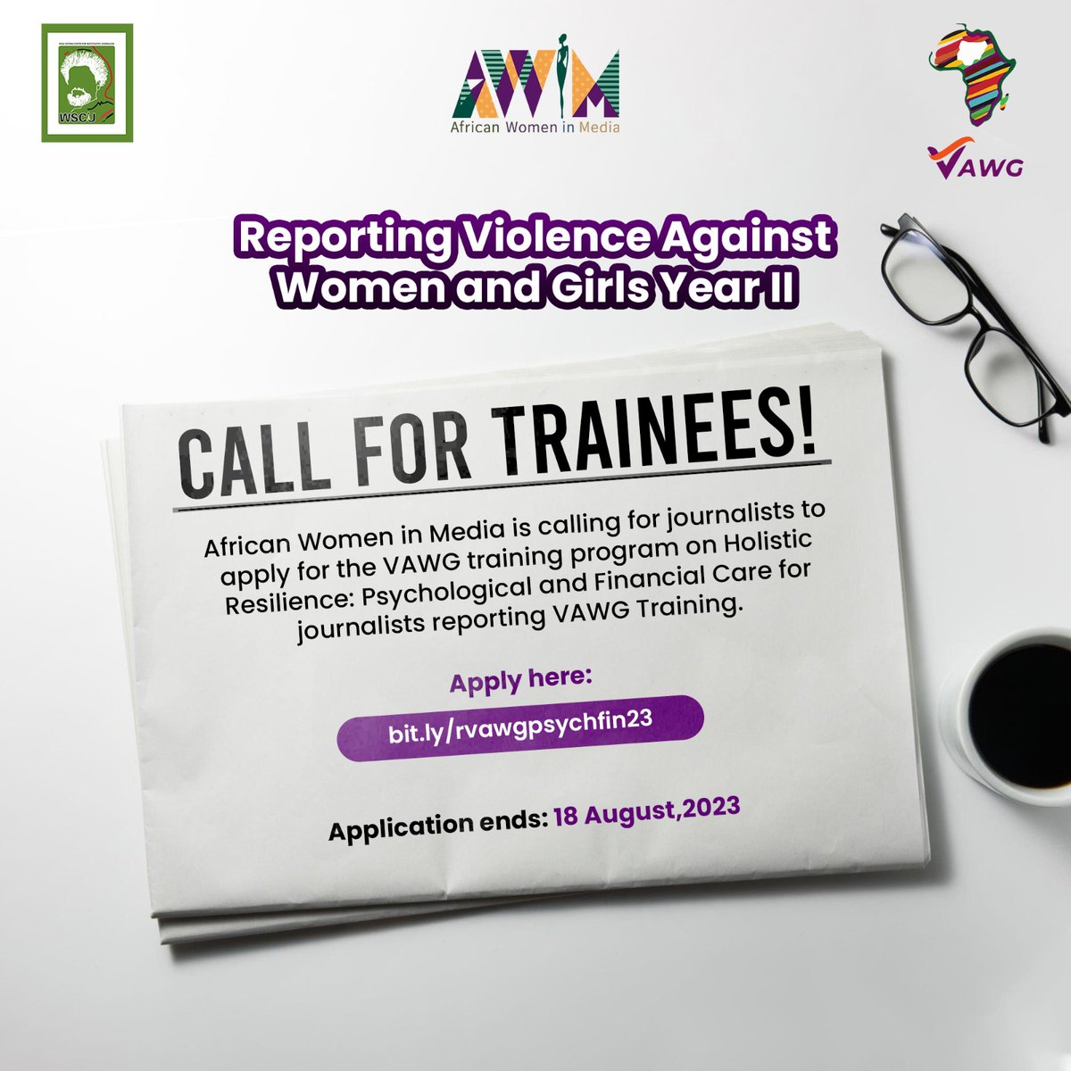 We are now inviting journalists to apply for the VAWG training program on Psychological and Financial Care for journalists reporting VAWG. The training will focus on tools and techniques for psychological and financial resilience, self-care practices, developing and implementing