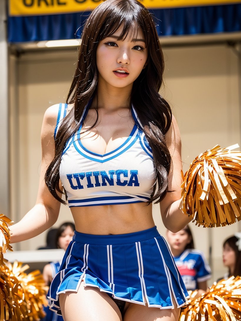AIcheerleader's tweet photo. 目を凝らしたら
何がみえるのかな？？

#AIgirl #AI美女 #チアリーダー https://t.co/RjY2bEPRK5