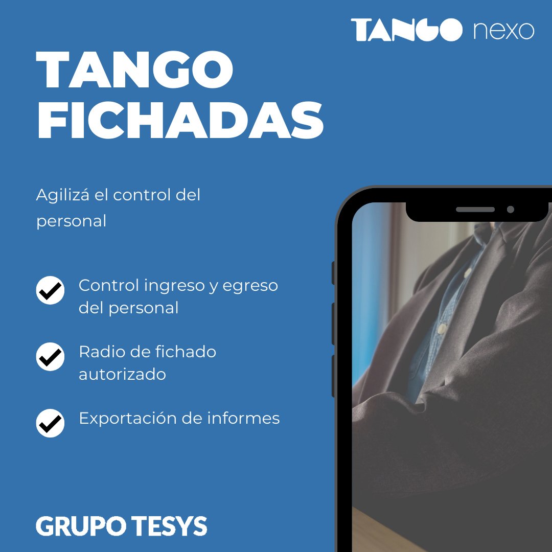 GrupoTesys's tweet image. 🕘 Con Tango Fichadas, agilizas el control del personal

Conocé más comunicándote con nosotros:
📞 011-5352-5230 📱 011-5731-0994

#GrupoTesys #TangoGestion #TangoSoftware #TangoDelta2 #Tango #ERP #Software #Pymes #TangoNexo #TangoFichadas