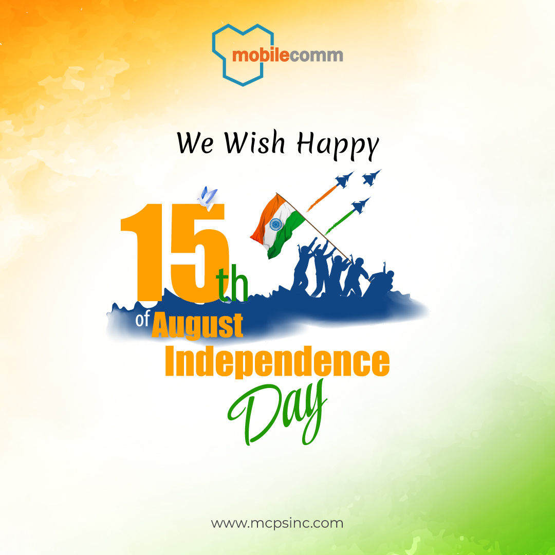 mobilecomm_inc's tweet photo. On this momentous occasion, we proudly celebrate the 77th Independence Day of our great nation. Wishing you all a Happy Independence Day!

#15thaugust  #IndependenceDay #mobilecomm #wireless #telecom #5G #thankyou #usa #canada #IndianFlag https://t.co/uzBqZMcdBp
