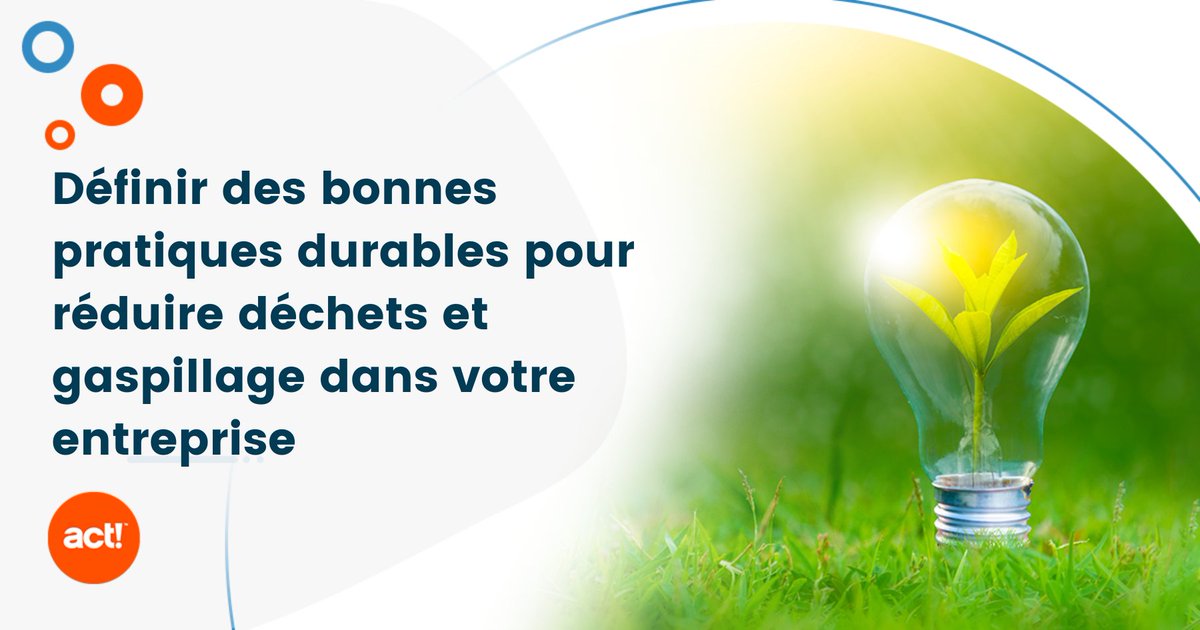 ActCRM_FR's tweet photo. Une entreprise durable peut améliorer à la fois ses bénéfices et son impact sur l’environnement. Voici les bonnes pratiques à mettre en place dans votre entreprise pour privilégier des processus verts. https://t.co/L2kNRNvfp9 https://t.co/I0mcJzLTJ2