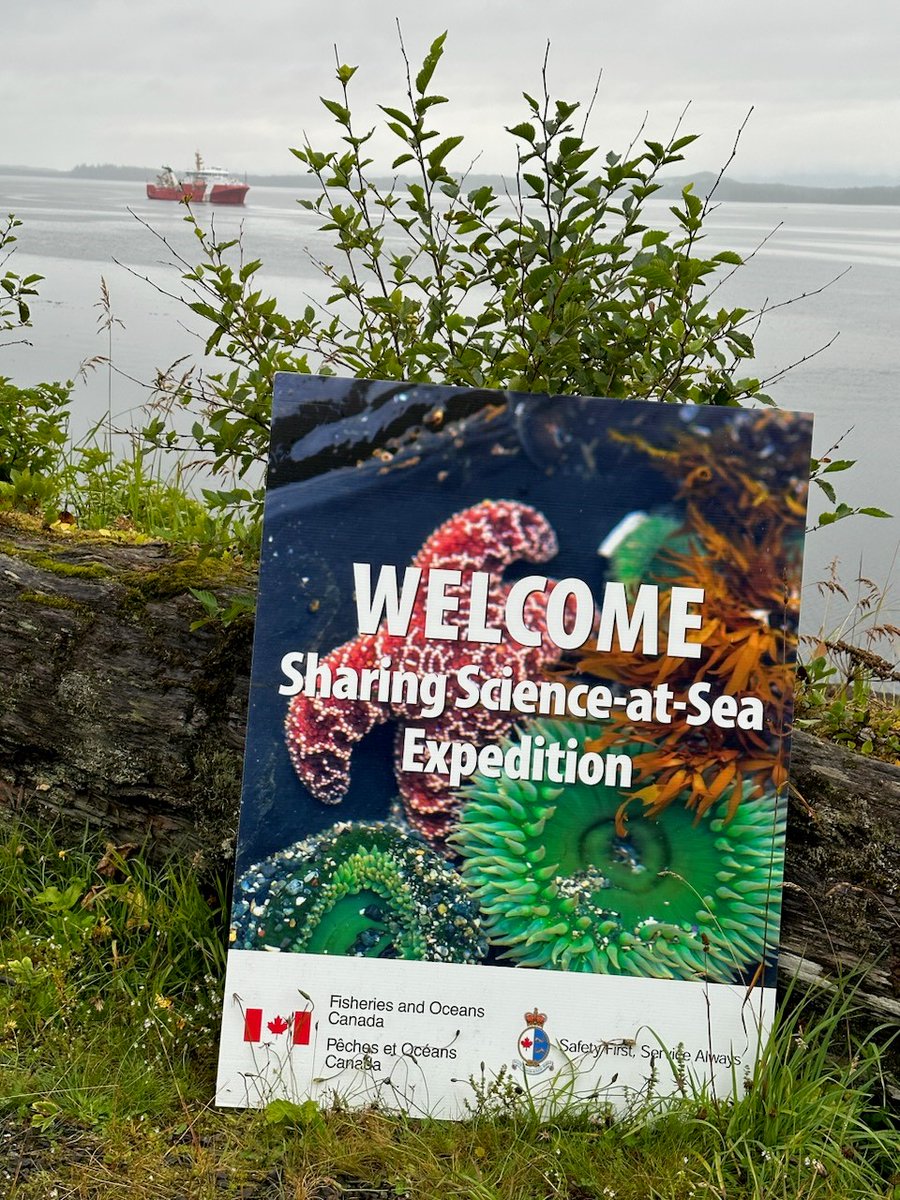 CoastGuardCAN's tweet photo. News from #BritishColumbia: Thank you to the @CHN_HaidaNation for inviting us to Haida Gwaii for the #SharingScienceatSea Expedition! Join us today at the Daajing Giids harbour and climb aboard the CCGS Sir John Franklin to see how @DFO_Pacific conducts science on board! 🚢 https://t.co/uriaq0nz6V