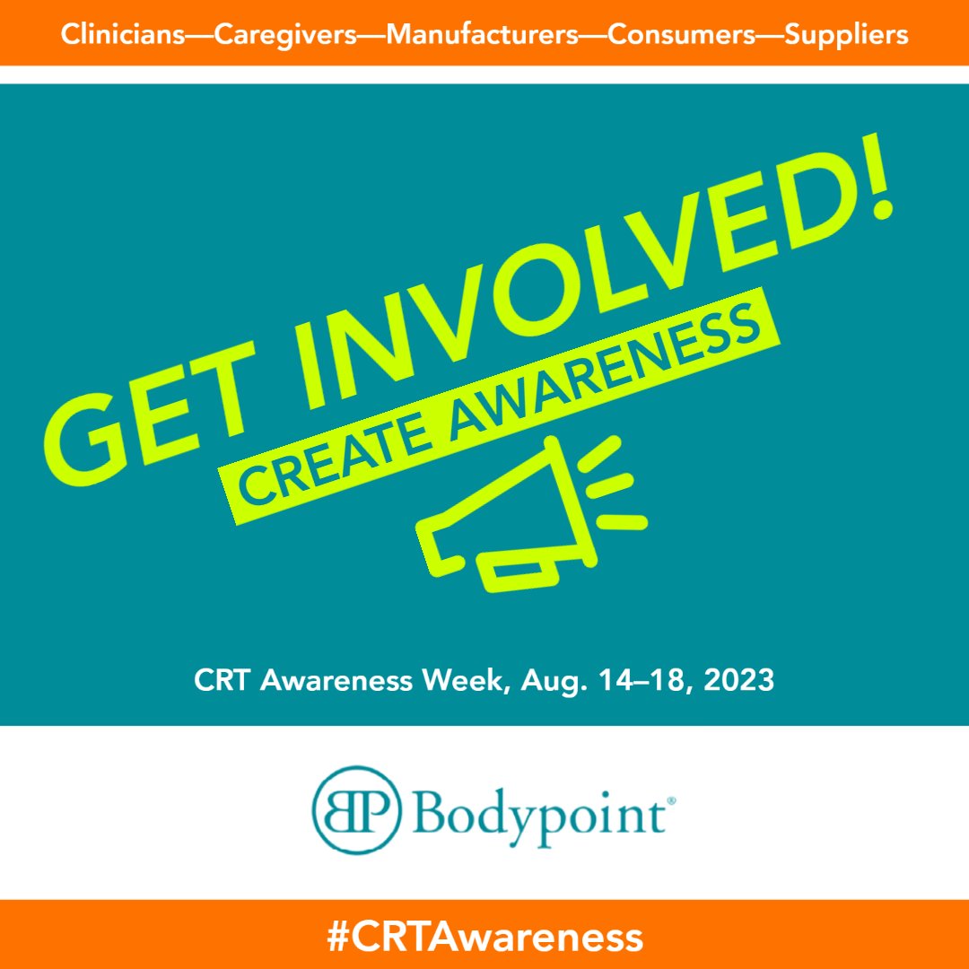 Bodypoint_Inc's tweet photo. CRT Awareness Week is a chance for our community to come together to create a better understanding of what CRT is and why protecting access to it is so important!
#CRTawareness2023 #bodypoint #wheelchairlife #advocate https://t.co/zmjQlO300w