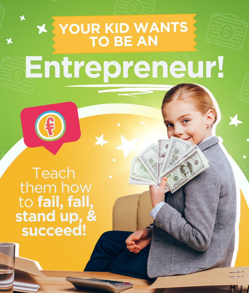 FUNancialFam's tweet photo. If your kid dreams of becoming an entrepreneur, it's important to equip them with the mindset to embrace failure, stand up, and ultimately succeed. Click the link in our bio to explore FUNancial Freedom and discover how we foster entrepreneurial skills in kids.

#FUNancialFreedom https://t.co/kD8xy7UrkK