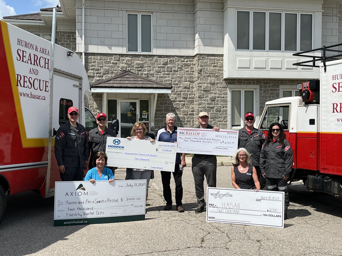 We partnered with 4 Mutuals to make a $20,000 donation, over 2 years, to help cover costs of the Huron &amp; Area Search and Rescue organization. 

This helps keep these important services local - right where we need them.

#mutualinsurance #MutualMonday #supportingourcommunity