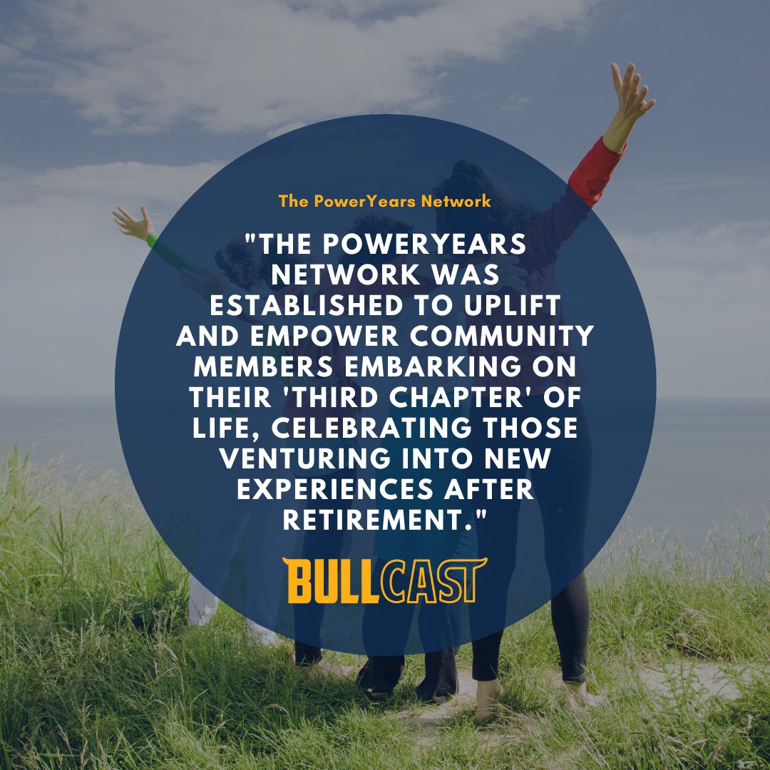 BullCastPodcast's tweet photo. Embrace life's next chapter after retirement with The PowerYears Network! ⚡ 

🖥️ Learn more about The PowerYears Network: https://t.co/qRJ7wQT79l
🎧 Listen to BullCast: https://t.co/luQxxDmGQd

#PowerYears #ThirdChapter #Retirees #ANewLeaseOnLife #FreeSessions https://t.co/g6WD9RMsSD