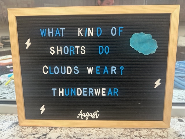 OBGALS's tweet image. A rainy Monday calls for a punny joke on our board! We hope everyone stays dry today.