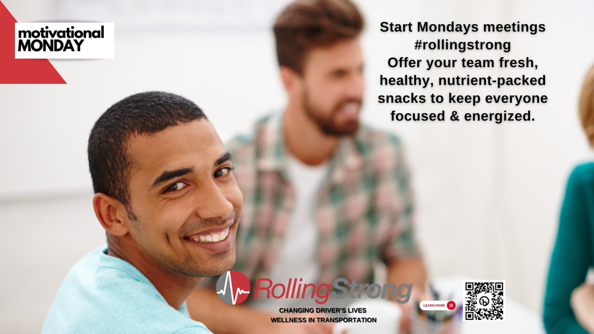 Whether it’s a #safety meeting or a team huddle, “eating for the meeting” = brain foods. Blueberries, leafy greens, smoothies, nuts, seeds, dark chocolate, green tea &amp; coffee! #RollingStrong  #transportation  #TruckDriver #humanresources #corporatewellness  #MondayMotivation