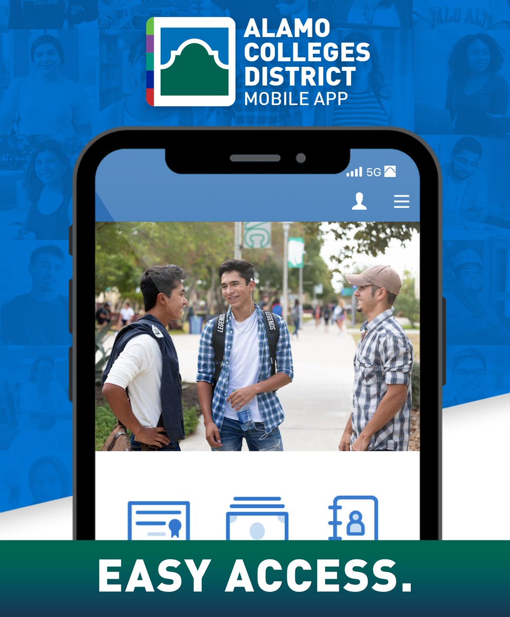 SAC_PR's tweet photo. Unlock mobile access in our new ACD Mobile App! By downloading the app and logging into ACES, students can quickly access information like class schedules, grades, account balances, financial aid information, and more.

#MobileApp #CollegeStudent #SACProud #SanAntonioCollege https://t.co/Qc5XKN2KIA