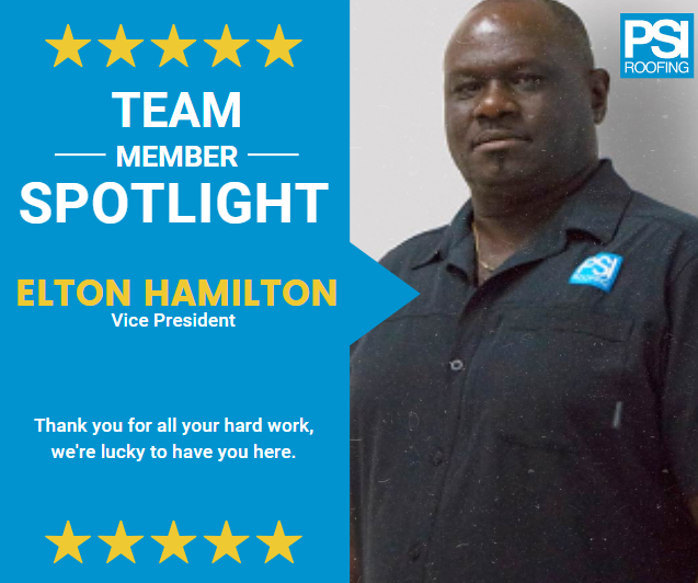 PSI_Roofing's tweet photo. Behind every successful roofing project, there's Elton Hamilton, our dedicated Vice President. His hands-on approach and commitment to excellence ensure that we deliver nothing but the best to our valued customers. Thank you for your leadership, Elton! 
#qualityroofing https://t.co/AfGO97YTzq