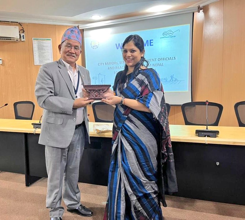 cdmatelangana's tweet photo. Delievered a session to the delegation of Mayors &amp; ULB Officials from Nepal
on best Practices of Telangana Govt in championing the cause of Sanitation through #PattanaPragati;
in building Public toilets, FSSM policy implementation &amp; FSTPs.

@KTRBRS
@arvindkumar_ias
@MoHUA_India https://t.co/SVPnLzX8qy