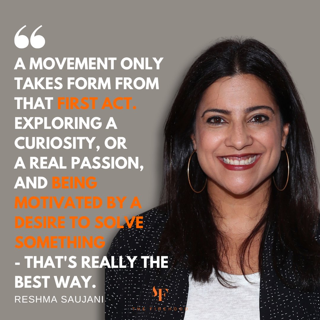 'A movement only takes form from that first act. Exploring a curiosity, or a real passion, and being motivated by a desire to solve something - that's really the best way.' - Reshma Saujani, CEO & Founder of Moms First, previous CEO & Founder of Girls Who Code

#tech #Angelfund