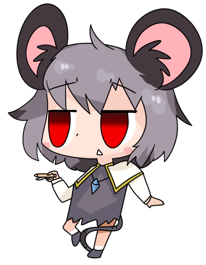 nazrin 1girl animal ears mouse ears tail red eyes mouse tail grey hair  illustration images