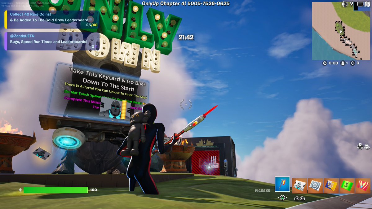 OnlyMazo's tweet photo. @ZandyUEFN  we beat it on live !!! My Tiktok is mazo_el. 
Really good map !! 
#fortnite #zandyonlyup #zandy #onlyup #record https://t.co/gfA3klbUAn