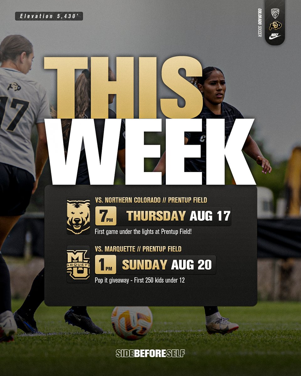 CUBuffsSoccer's tweet photo. It's finally game week!

#SideBeforeSelf // #GoBuffs https://t.co/QIqWjmB37v