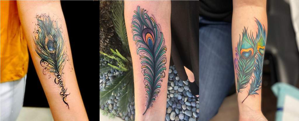 Top 50 Best Morpankh Tattoos / Peacock feather Tattoos - YouTube