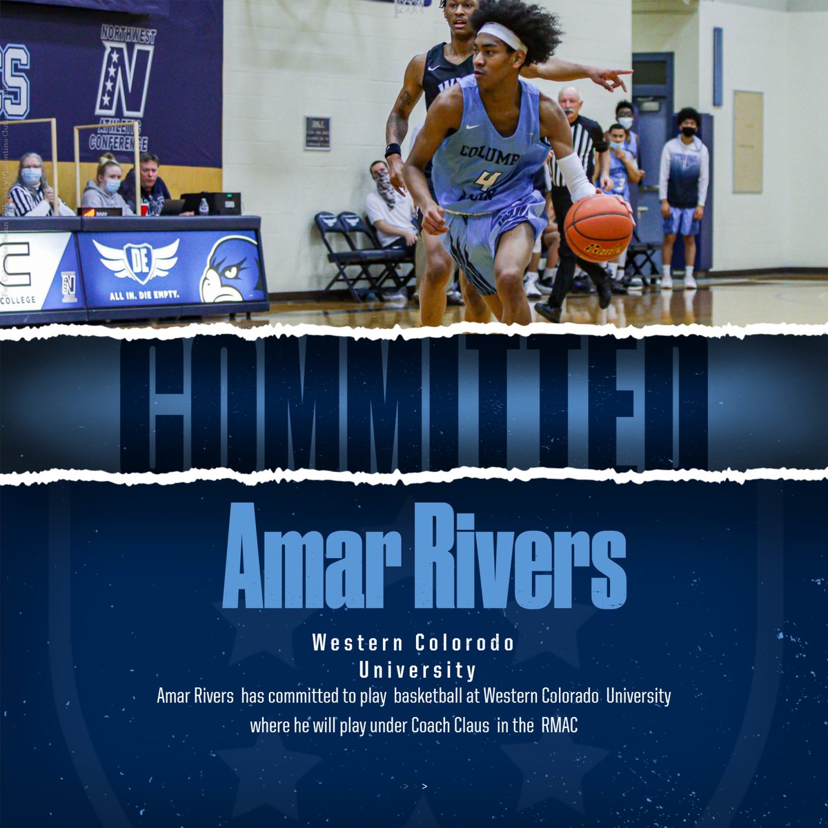 Want to congratulate Amar Rivers on his signing to Western Colorado University (D2).  Good luck to you. 

GO HAWKS!!!