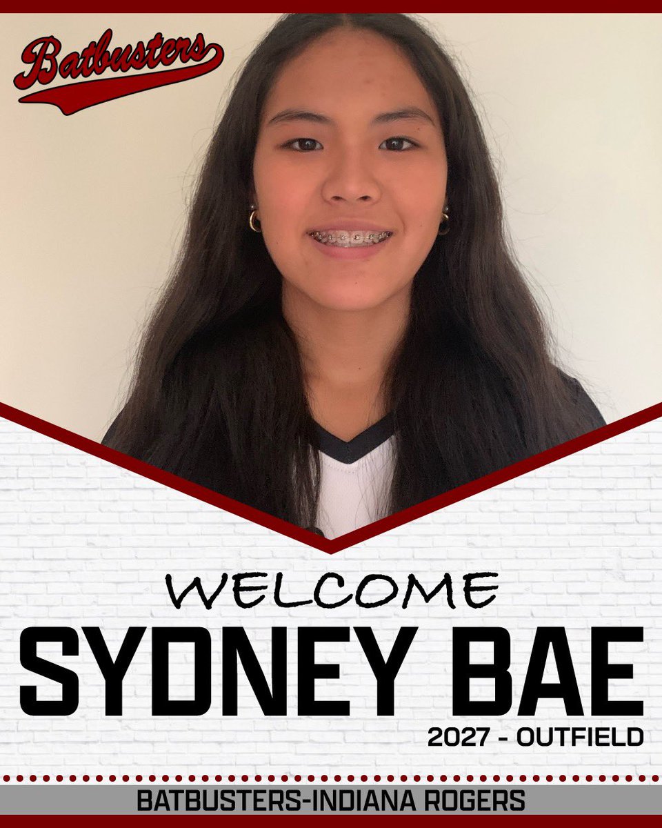 💥Roster Alert💥 Batbusters -Rogers would like to welcome #11 Sydney Bae to our 23-24 Roster.