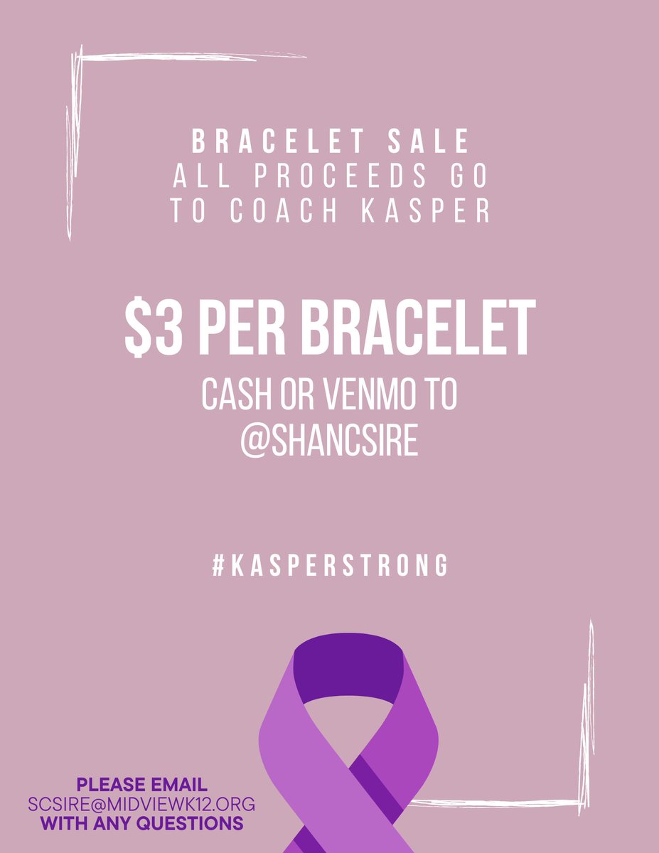 coachcsire's tweet photo. Bracelets are expected to arrive August 25th. Please feel free to order in advance, I will get them to you as soon as possible! 💜🤍 DM or email to order. https://t.co/57aKu06Cmx