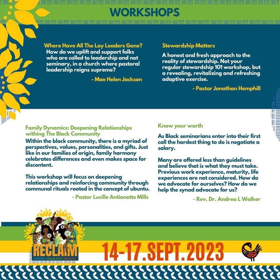 JoeDavisPoetry's tweet image. This is gonna be a powerful conference! 

Embody.
Embolden. 
Liberate. 
RECLAIM. 

Register now:
ow.ly/ECTp50NMNfY

Reclaim Sept.14-17, 2023, in Minneapolis, MN

#AfricanDescentMinistry #Embolden #Embody #Liberate #ELCA #BlackJoy #SelfCare #melaninmagic #blackisbeautiful