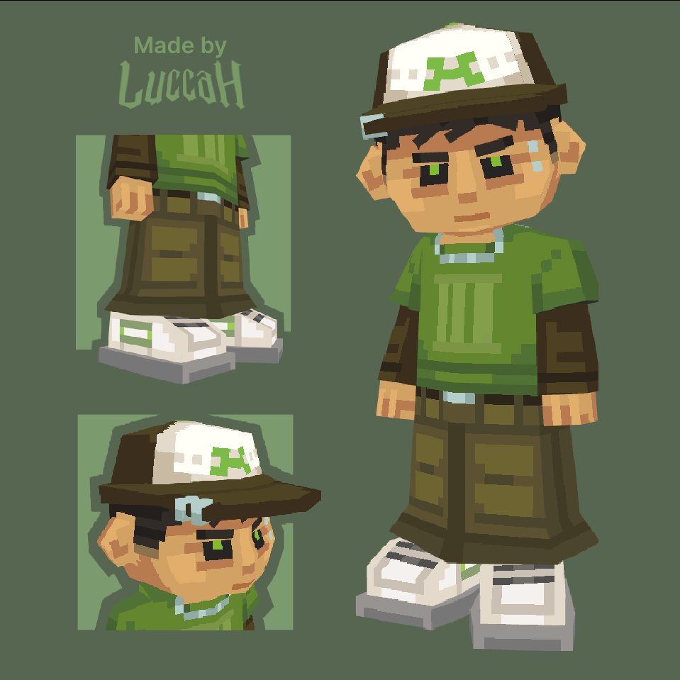 Low-poly streetwear character
Made in <a href="/blockbench/">Blockbench</a> 
Sketchfab: skfb.ly/oKqQs

#blockbench #sketchfab #lowpoly #pixelart #3dmodel
