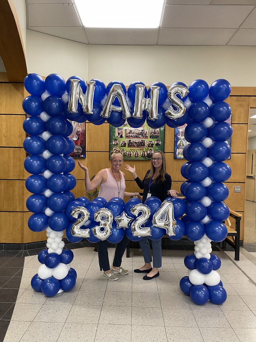 Who’s ready for the 2023-2024 school year?!  Thanks to to LV Balloons and Beyond, we are! #GoBlueEagles #NazarethProud