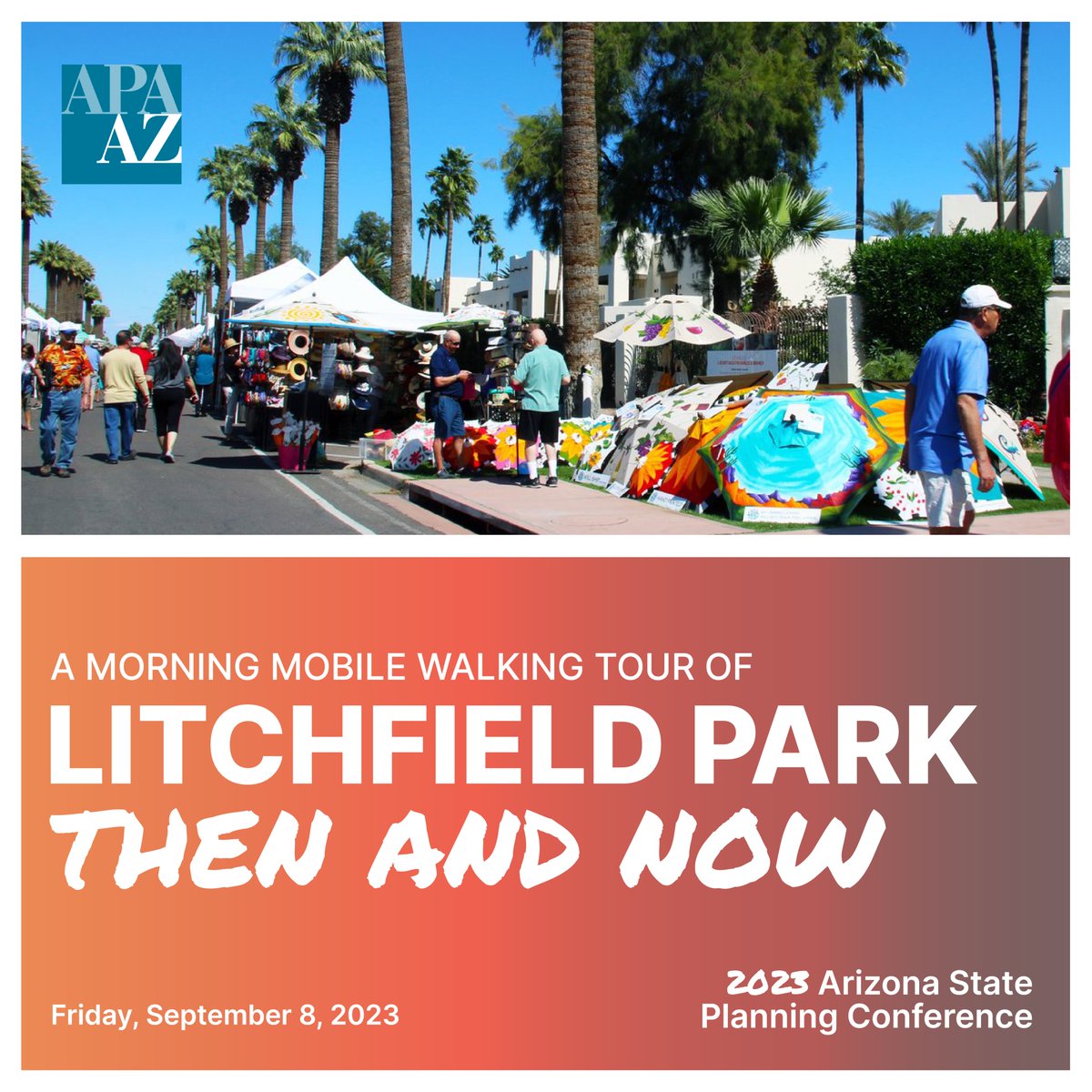 AZPlanning's tweet photo. The best part about going on a trip are the excursions! Book your New Frontier Mobile Tours for the 2023 Arizona State Planning Conference now! Add your favorite mobile tours during the registration process to secure your spot! Space is filling up fast. https://t.co/1faouOEZcx https://t.co/ZyMXyc52e6