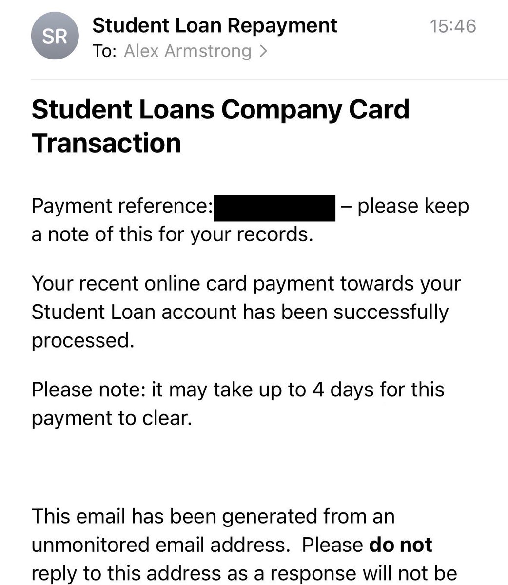 10 years and 1 month after finishing university, I finally paid off my student loan and am totally debt-free. I was the first person in my family to go to uni and worked two jobs to fund myself through it all, so today I feel very proud of myself🎓💸