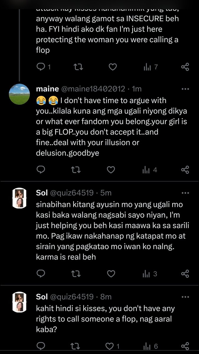 quiz64519's tweet photo. Yan kayo pag di niyo na kaya idedelete nyo na. Anyway I'm just educating you lang nmn. your sensitive pala tas ganyan ugali mo. You started it so I ended it. 
@KissesDelavin 
#KissesDelavin https://t.co/uuJyxD3sQG