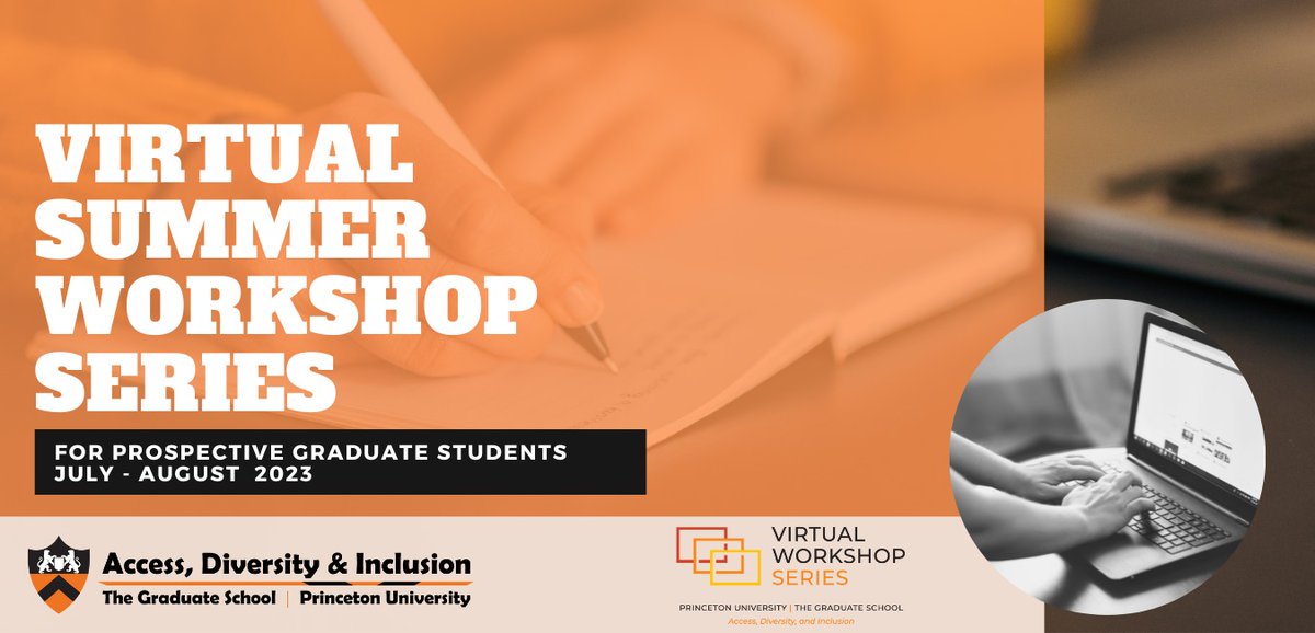 👀⚠️ LAST chance for the SUMMER Virtual Workshop Series!

Are you interested in learning more about applying to grad school?

WEDS. 8/16 join ADI for a free session to learn great tips about the application process &amp; our FALL VWS. 

📅 Register now! 😲 ⏳
graddiversity.princeton.edu/prospective-st…