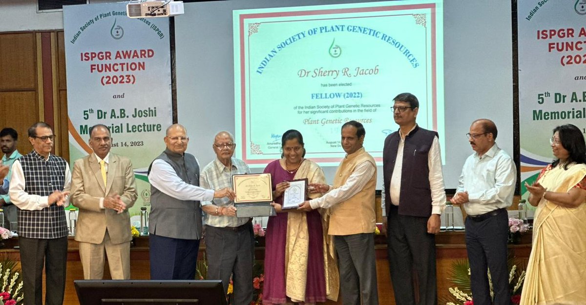 Feeling honoured and blessed on being selected as the Fellow of Indian Society of #PlantGeneticResources.
