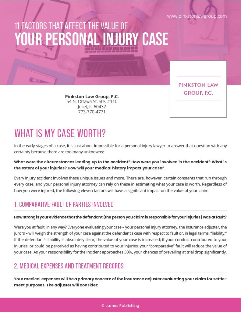 danielleap14's tweet photo. These are "Factors That Affect The Value of Your Personal Injury Case" Call now for a FREE INJURY CONSULTATION! Danielle Pinkston of Pinkston Law Group, P.C., 54 N. Ottawa St. Ste. #110, Joliet, IL (773) 770-4771, https://t.co/KiPETkAjFO. #slipandfall. Advertising Material. https://t.co/ulsJJiY6SU