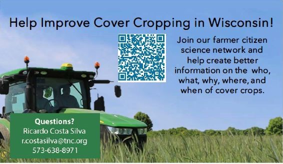📢 Join the Citizen Science Cover Crop Program in Wisconsin and help shape the future of cover cropping! 🌾📊

🌱 Contribute to fine-tuning cover crop recommendations across the state and learn more by filling out the sign-up form by clicking here ➡️ bit.ly/47jOsi6
