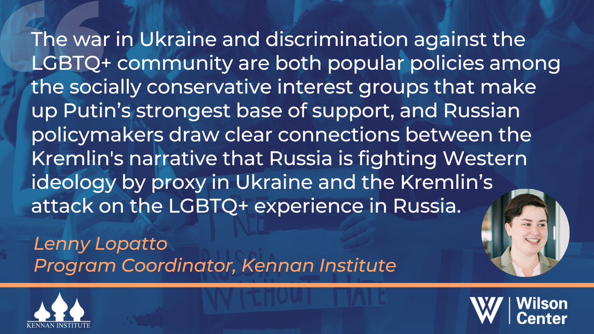 kennaninstitute's tweet photo. [OUT NOW] #Russia's ban on gender transition marks a significant escalation in the Kremlin’s attack on the #LGBTQ+ community. For the #RussiaFile, Lenny Lopatto analyzes the new law and how it connects to Putin’s political goals at home and in #Ukraine: https://t.co/aDJGx6gM5k https://t.co/D28wvvyHr3