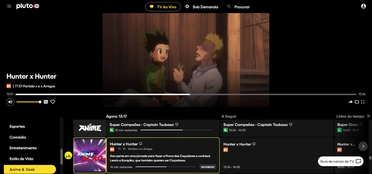 Hunter x Hunter chega com dublagem na Pluto TV