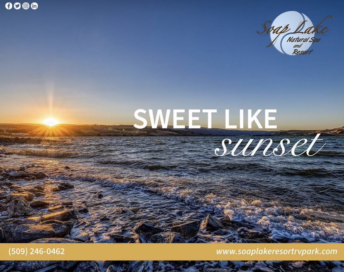 SLCampgrounds's tweet photo. Summer bucket list goals: Experience a sunset at Soap Lake  🌞

Book your stay today https://t.co/DuQYimozuh #summer #bucketlist #soaplake #camping #rvpark #campgroundreview https://t.co/WOcRZzMyvu