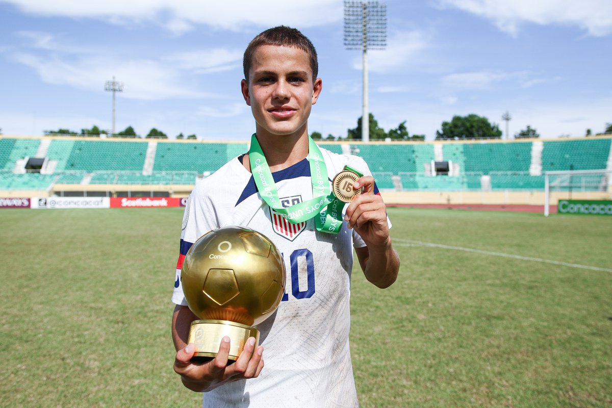 👑s of <a href="/Concacaf/">Concacaf</a>!

Congrats to the #U15MYNT for claiming the Boys’ U15 League A title and to Cavan Sullivan for taking home the Best Player Award! 🏆

📸 <a href="/Concacaf/">Concacaf</a>